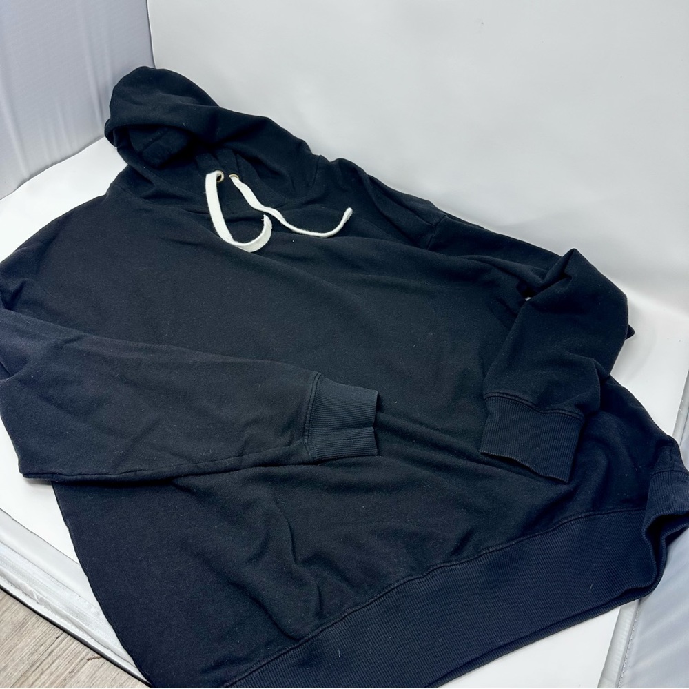 Buffalo David Bitton Solid Black Hoodie for Women in EUC